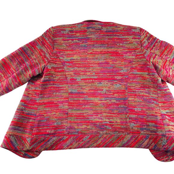 Coldwater Creek Multicolor Striped Jacket L - Picture 5 of 6